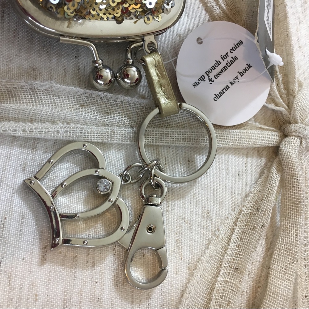 Style & Co. Sequin Coin Case Keychain - Picture 4 of 5